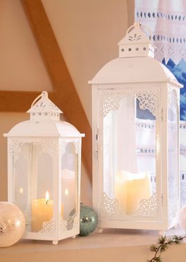 Home affaire Kerzenlaterne Weihnachtsdeko (Set, 2 St), mit filigranen Ornamenten