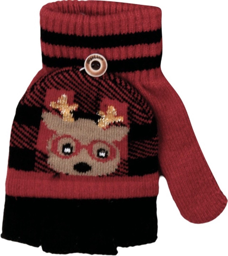 Capelli New York Strickhandschuhe Weihnachtliche Flip Top Перчатки
