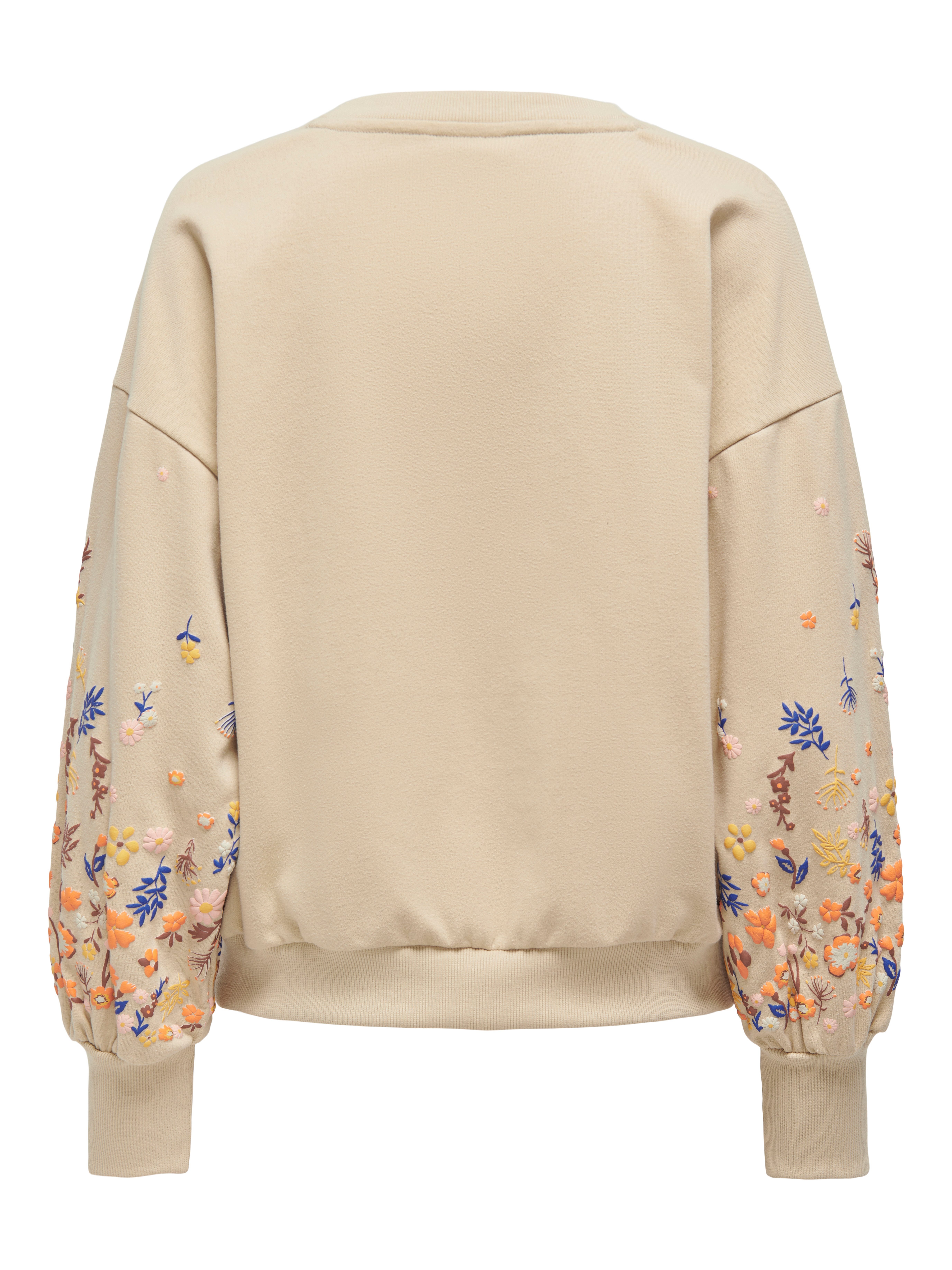 ONLY Sweatshirt ONLBROOKE L/S O-NECK FLOWER SWT Baumwollmischung, regular fit