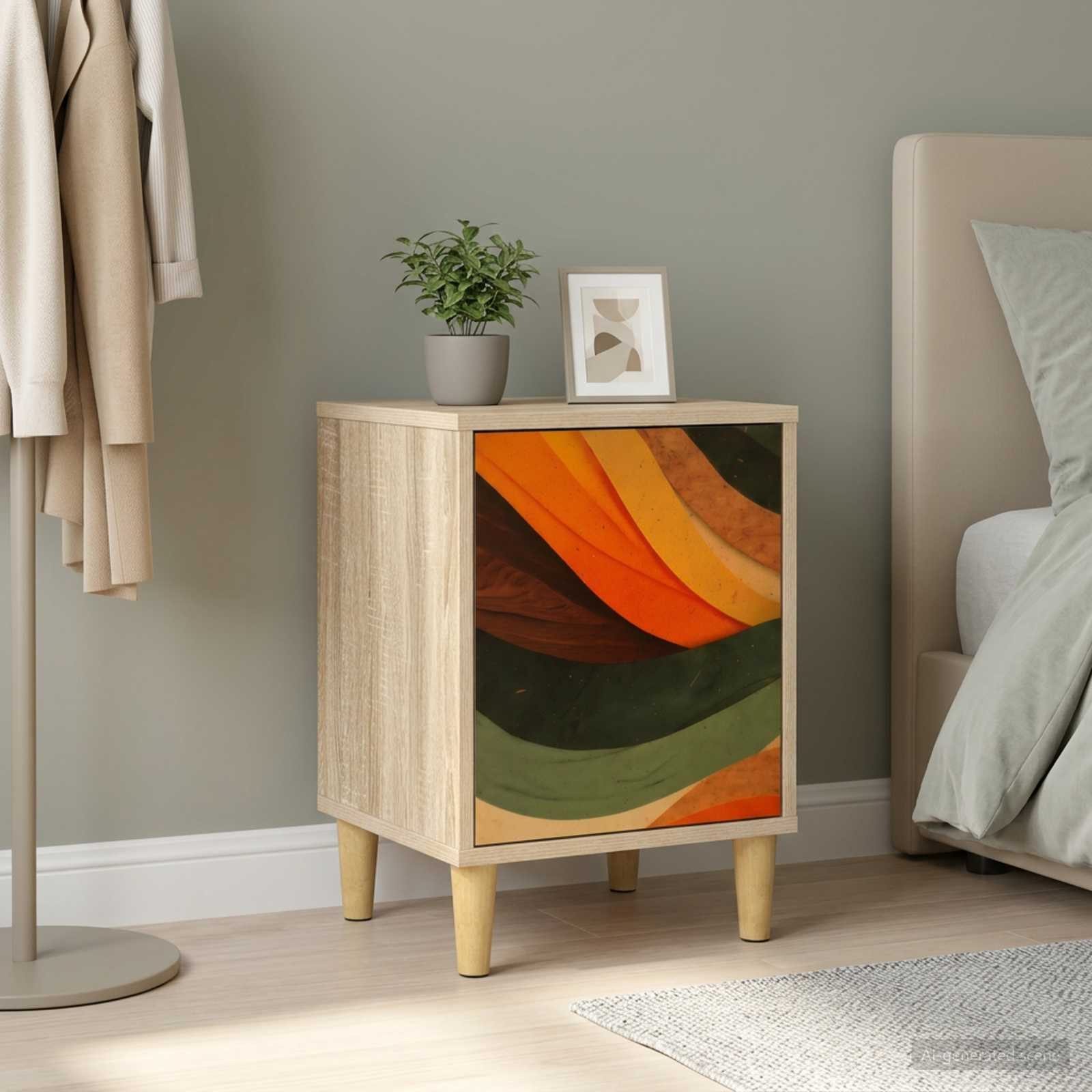 vidaXL Nachttisch Nachttisch BONN Sonoma-Eiche 36 x 33 x 50 cm Holzwerkstoff (1-St)