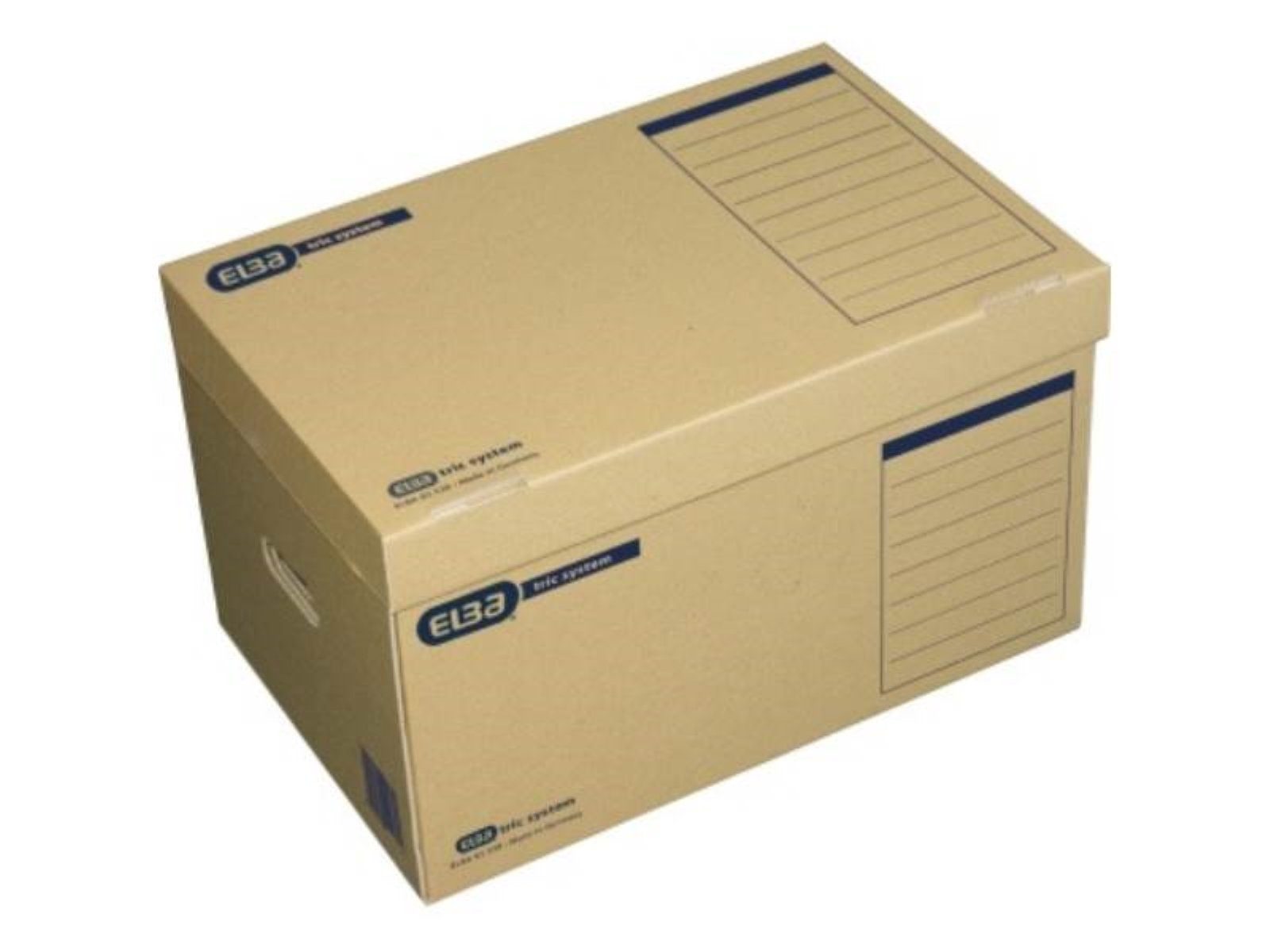 ELBA Archivcontainer ELBA Archivbox tric system 100421143 Klappdeckel naturbraun