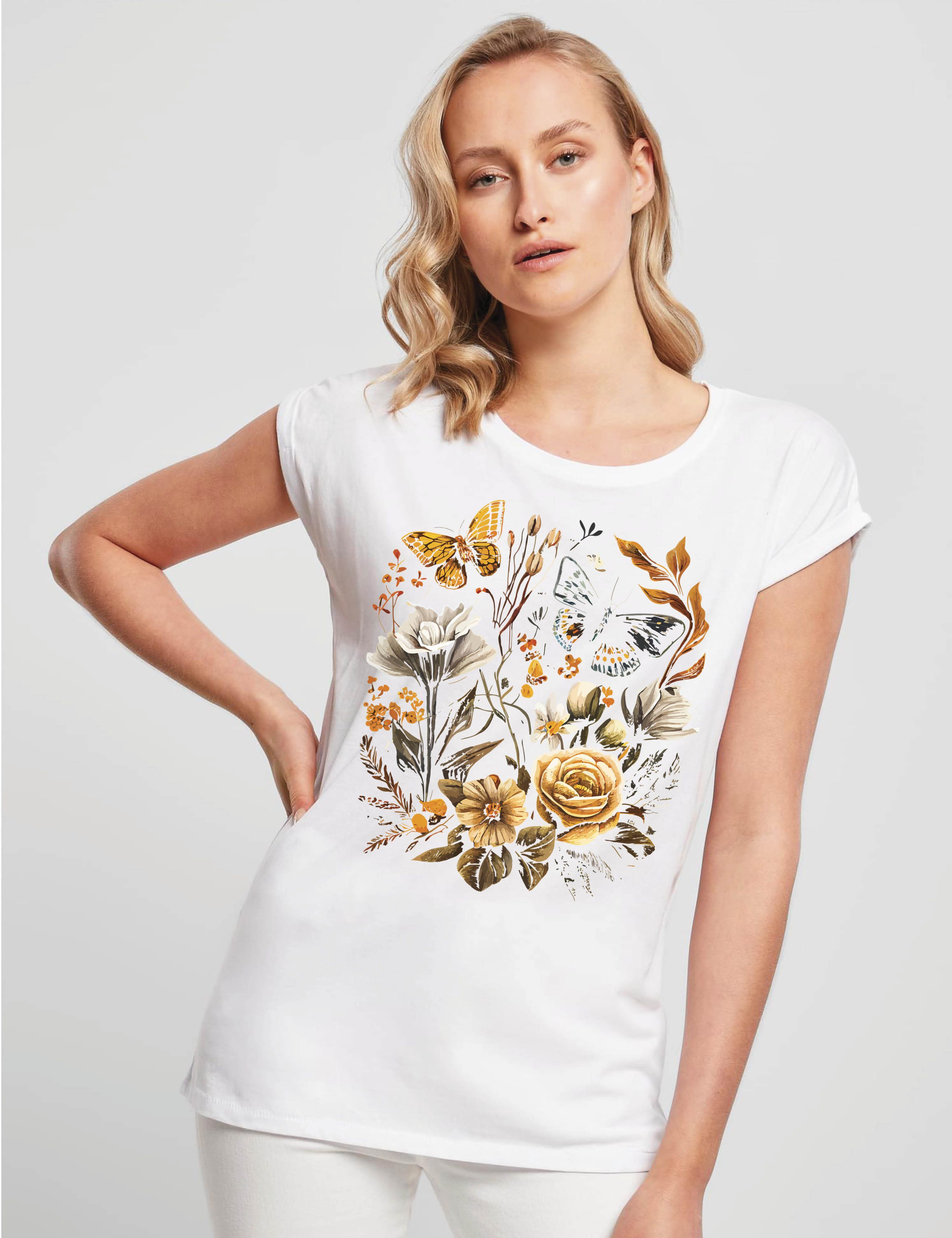 Youth Designz Print-Shirt "Flowers Botanic" Damen günstig online kaufen