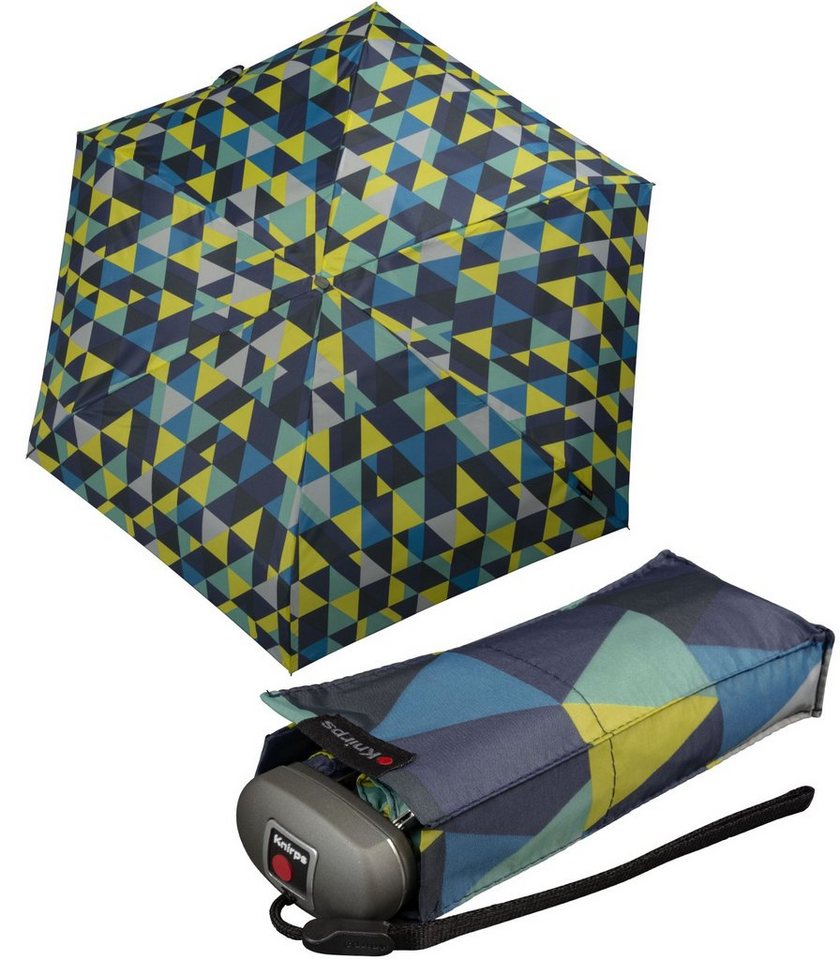 Knirps® Taschenregenschirm winziger Damen-Taschenschirm, leicht und flach,  für die Handtasche - Travel Donna lake