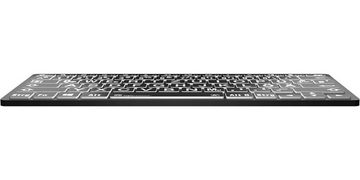 Logickeyboard XL-Print White on Black DE (PC/BT) Wireless-Tastatur