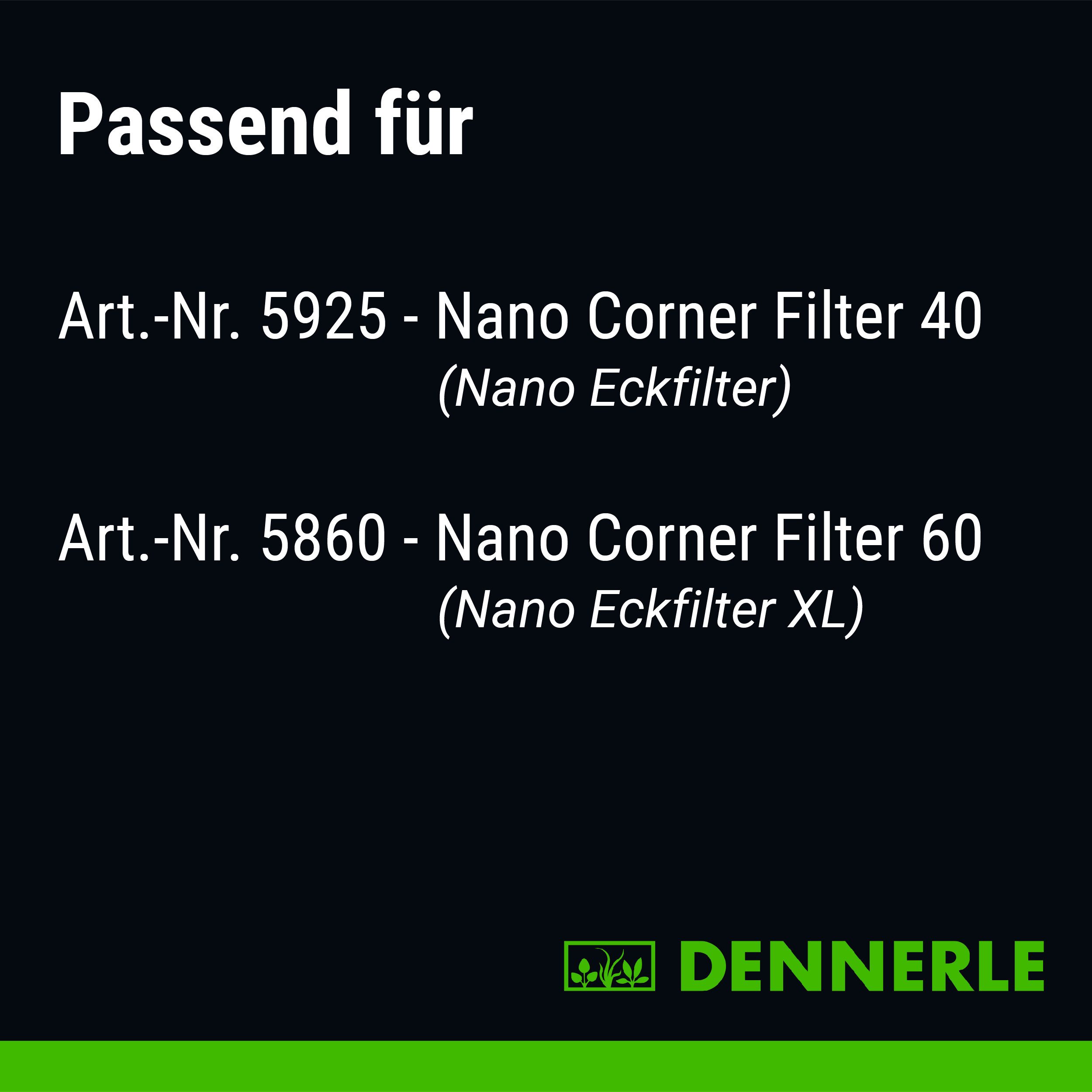 DENNERLE Kartuschen-Filterpumpe Corner Filter Element 40/60, dreilagiges Vlies, auswaschbar