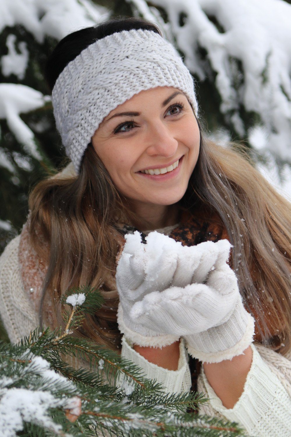 styleBREAKER Stirnband Grobstrick Stirnband mit Zopfmuster (1-St)