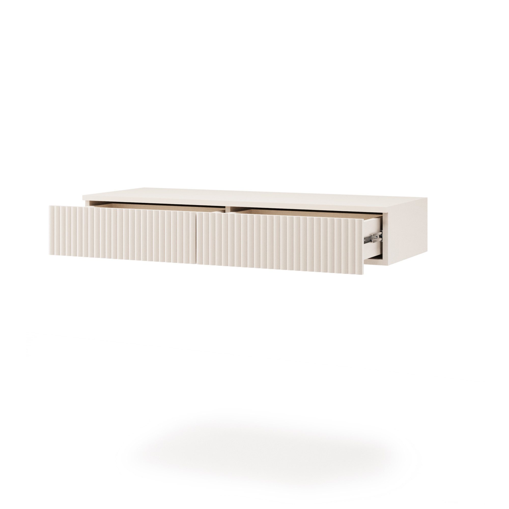 Beautysofa Schminktisch Soft Hängend, Rillenfronten & Push-to-Open-System ( günstig online kaufen