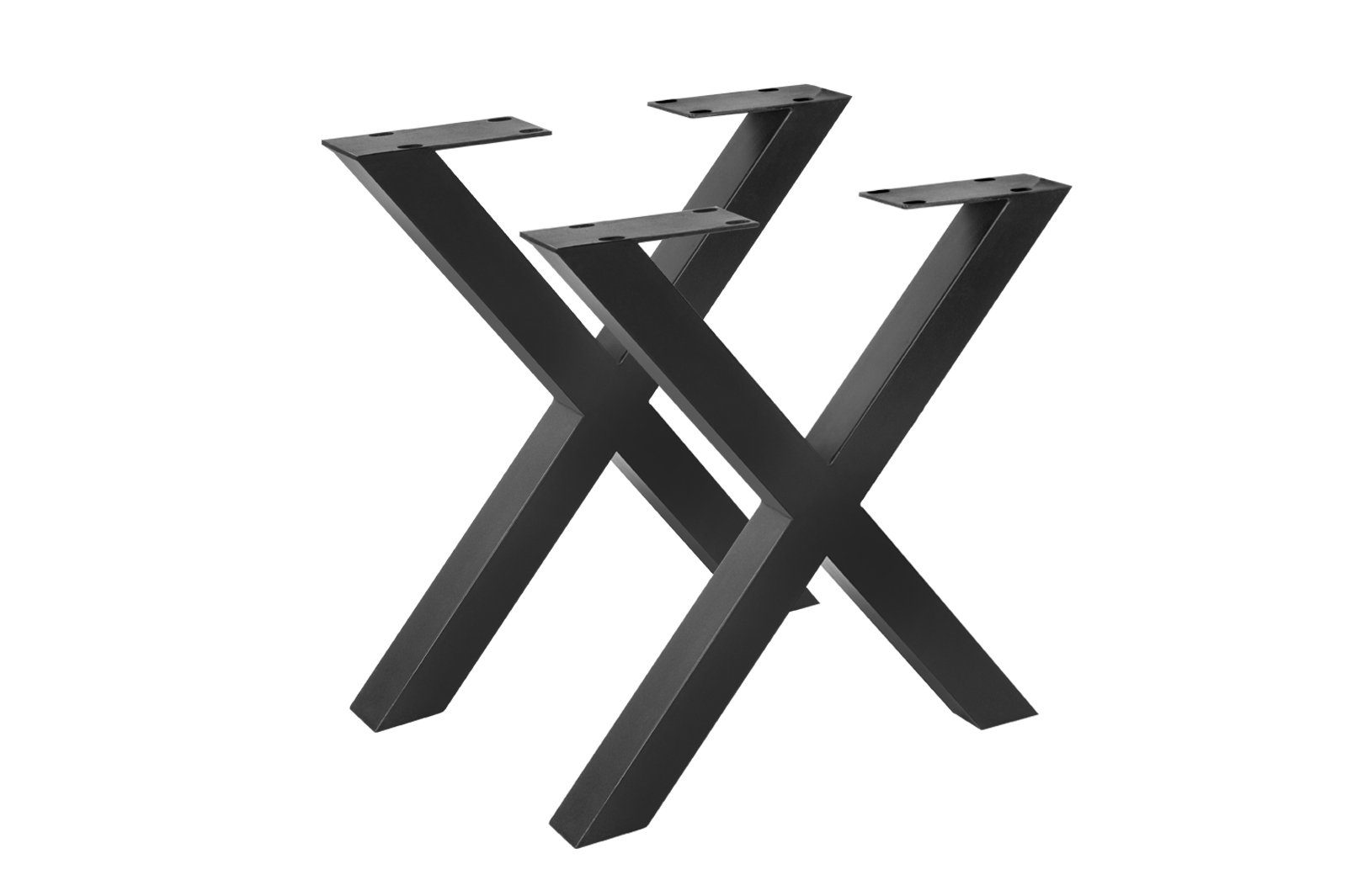 Junado® Esstisch Tisch naturfarben Baumkante Polly, x 80 120 cm schwarz