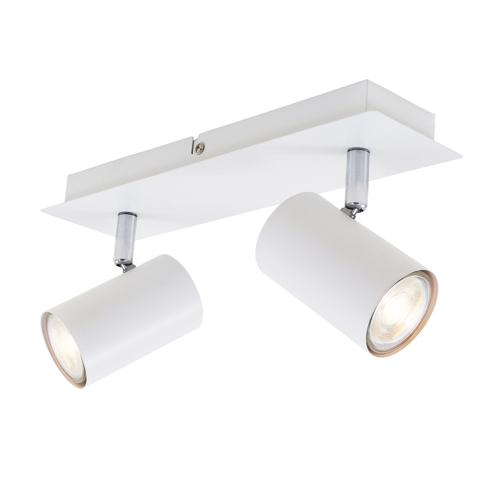 Briloner Leuchten LED Deckenspots 2857-026, schwenkbar, ohne Leuchtmittel, Warmweiß, Deckenlampe, 29x8x12,3, Weiß, max.40W, GU10, Wohnzimmer, Schlafzimmer