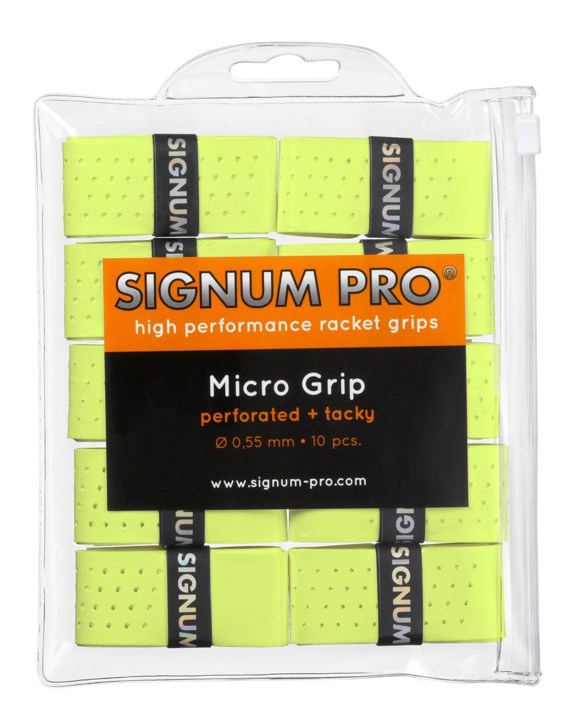 Griffband Overgrip Micro 0.55mm gelb 10er Clip-Beutel