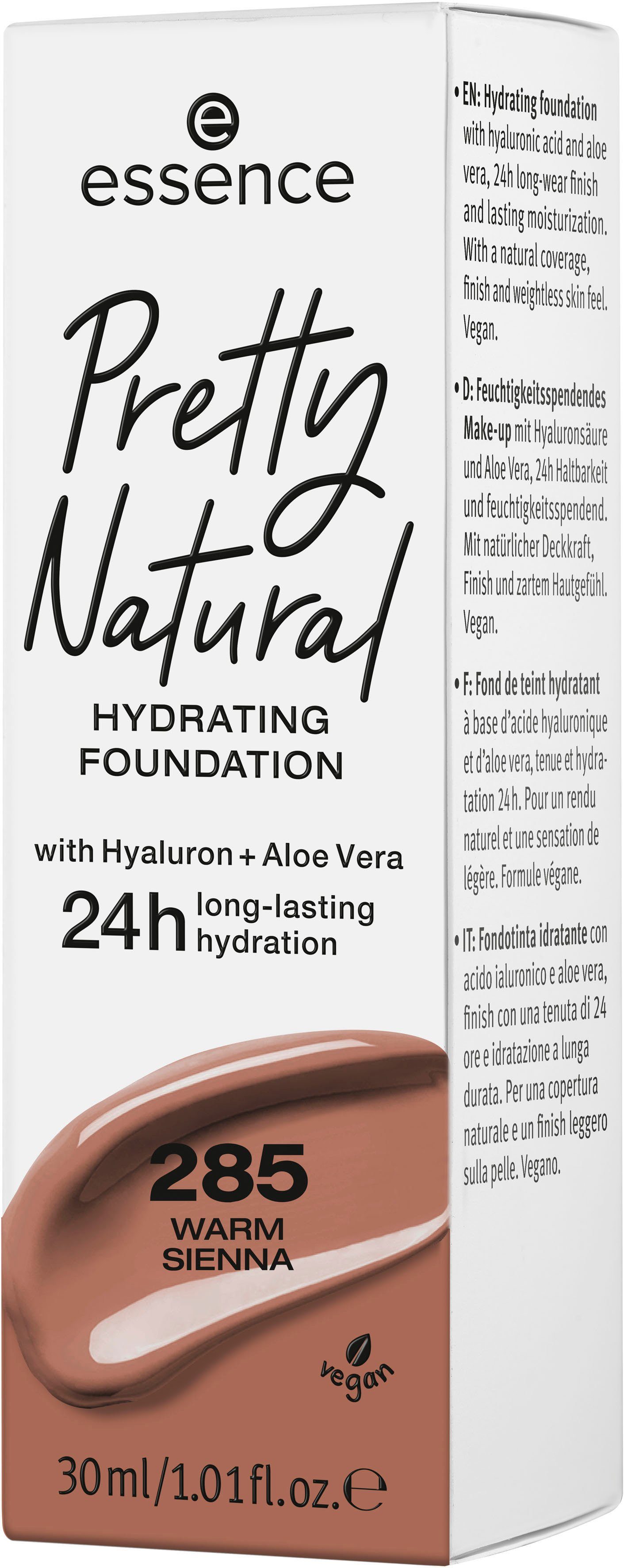 Sienna Warm Essence HYDRATING, Foundation Pretty Natural 3-tlg.