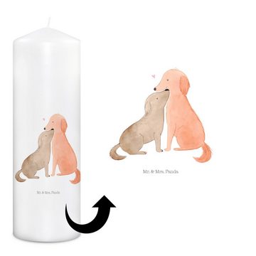 Mr. & Mrs. Panda Formkerze 29 x 8 cm XL Hunde Liebe - Weiß - Geschenk, Hundebesitzer, Kuscheln, (1-tlg), Design