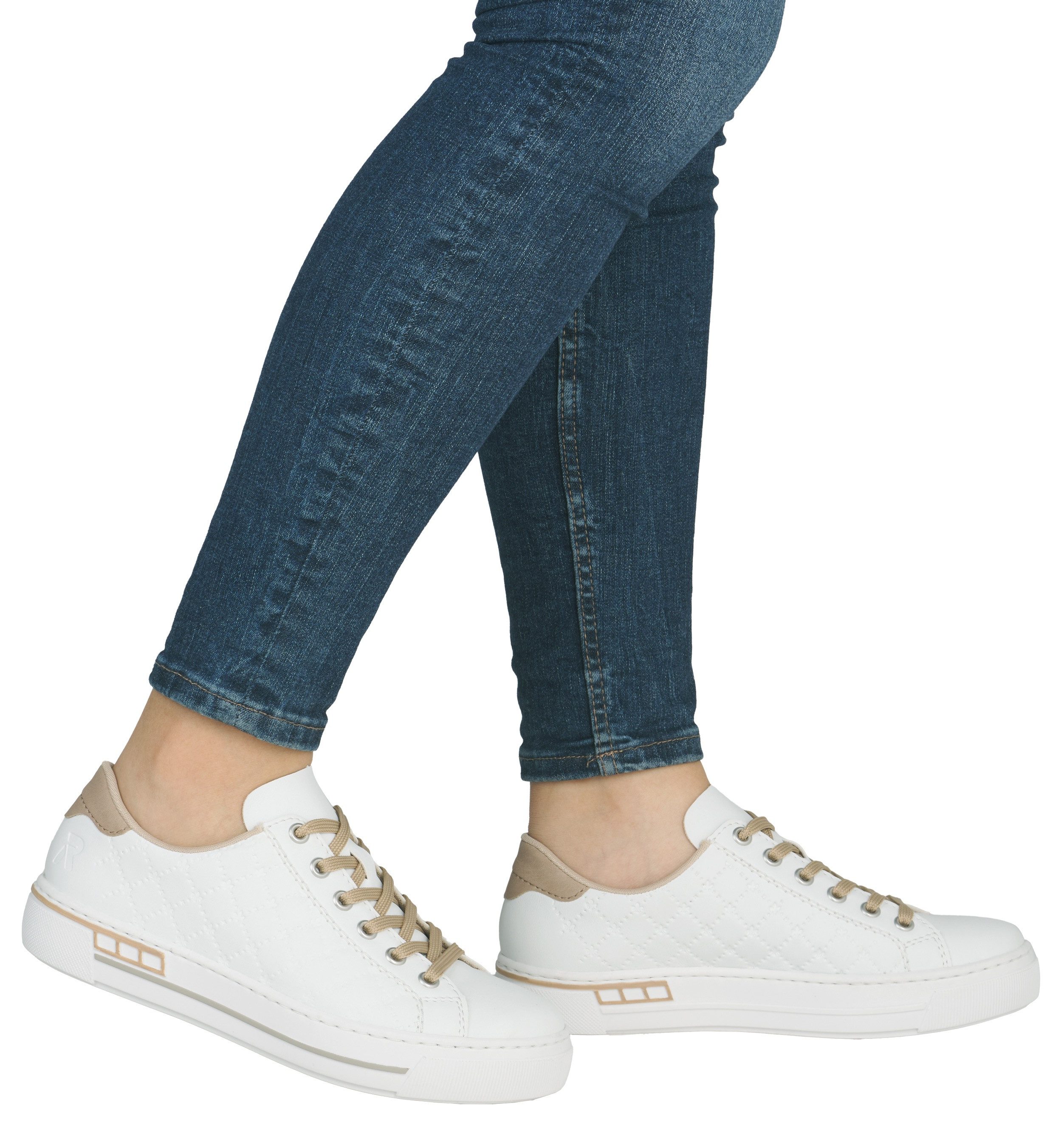 Rieker Plateausneaker harmonischen Kontrastdetails, Freizeitschuh, Halbschuh, Schnürschuh