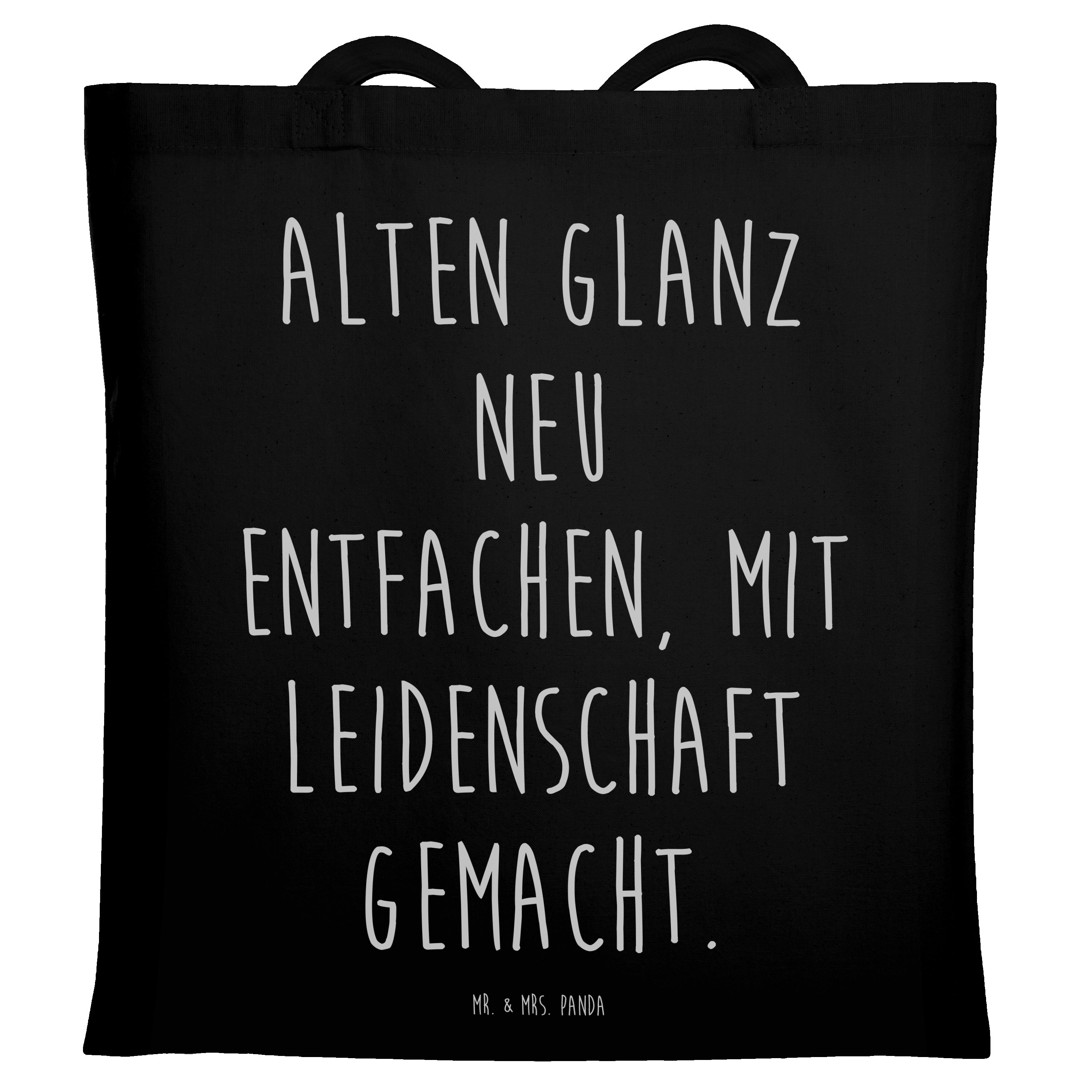Tragetasche Alten Glanz neu entfachen, mit Leidenschaft gemacht. - Schwarz - Gesc