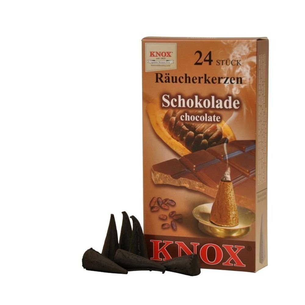 KNOX Räuchermännchen 1 Päckchen Räucherkerzen- Schokolade - 24er Packung