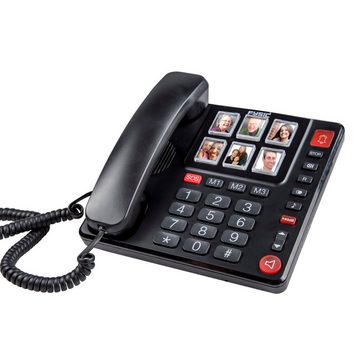 Fysic FX-3930 Seniorentelefon (Mobilteile: 1, Hörgerätkompatibel, anpassbare Klingel-Hörerlautstärke inkl. SOS-Knopf)