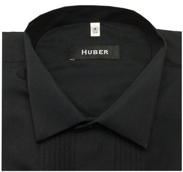 Huber Hemden Smokinghemd HU-0171 Kläppchen-Kragen, Plissee, Umschlag-Manschette, Regular Fit