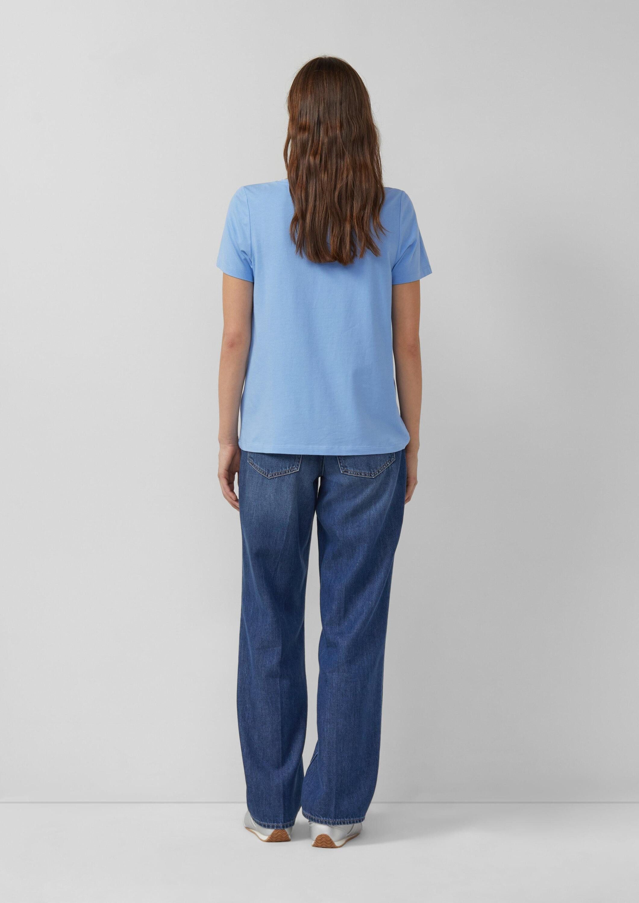 s.Oliver Kurzarmshirt T-Shirt T-Shirt mit V-Ausschnitt