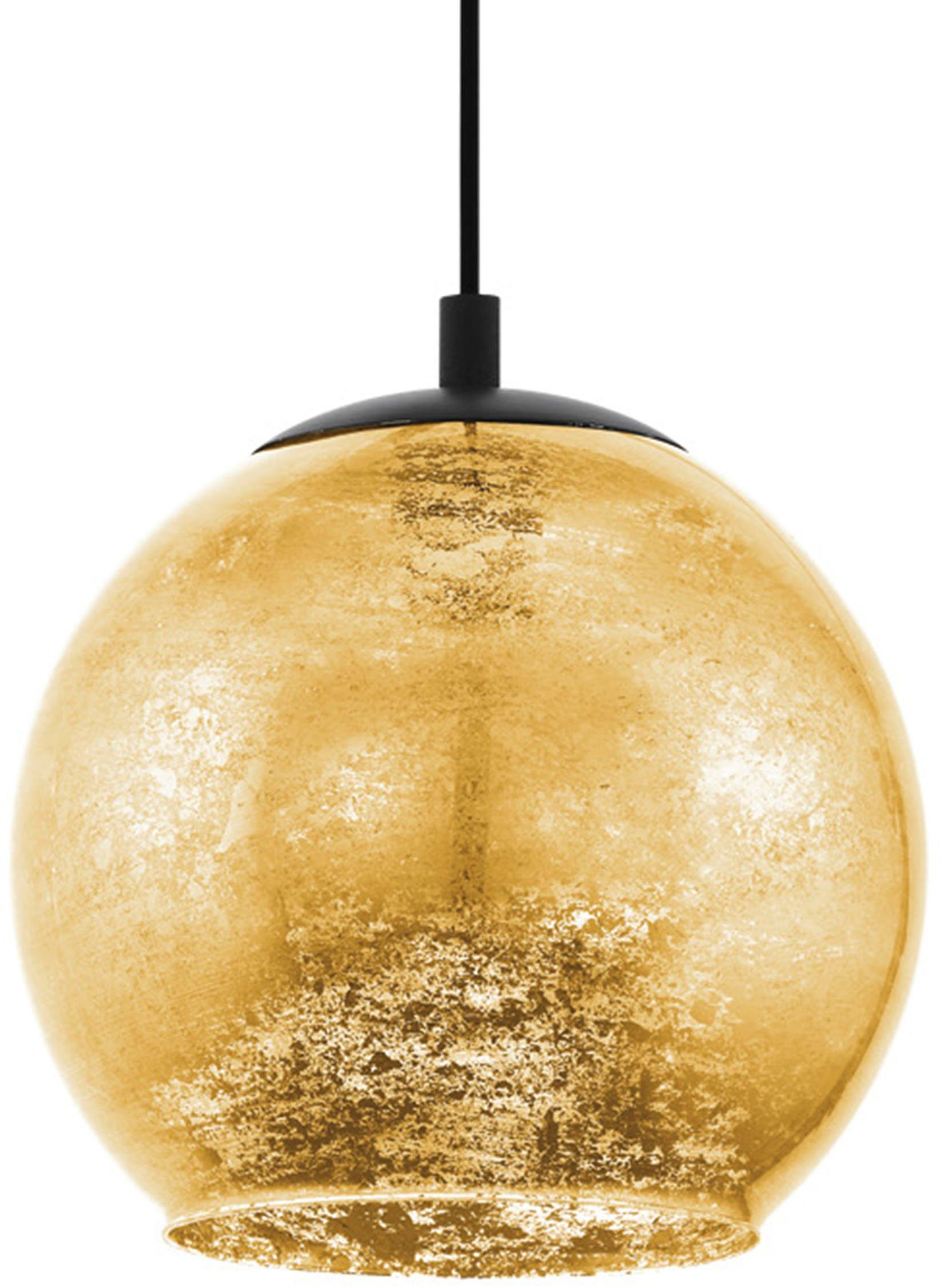 EGLO Hängeleuchte ALBARACCIN Pendellampe, IP20, E27, Stahl, Glas, Esstischlampe, Lampe, Dimmfunktion, ohne Leuchtmittel, Hängelampe für Esszimmer, Küche oder Wohnzimmer