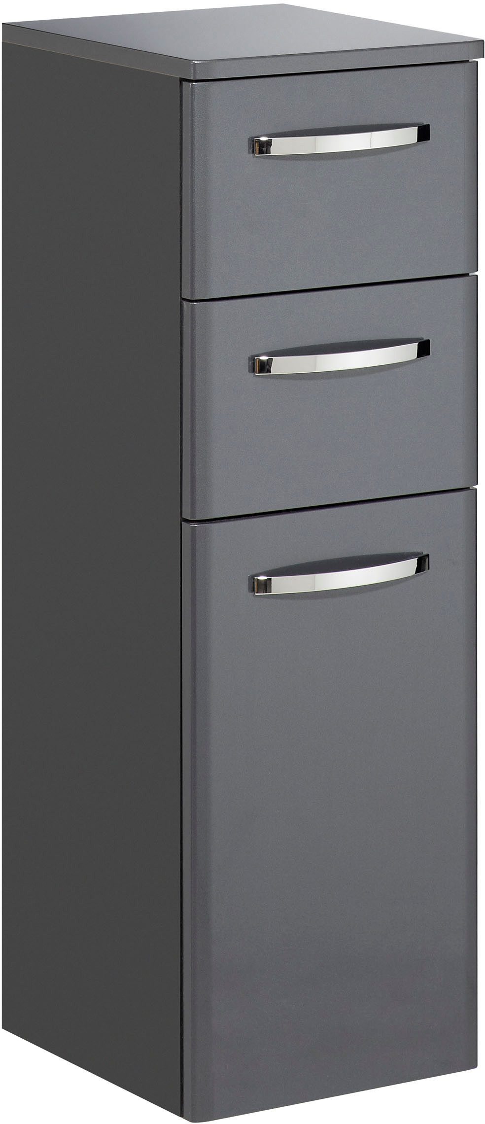 Saphir Badmöbel-Set Quickset 327 5-teilig, Waschplatz und LED-Spiegelschrank, (Set, 5-St), Anthrazit Hochglanz, inkl. Türdämpfer, 8 Türen, 1 Klappe, 4 Schubladen
