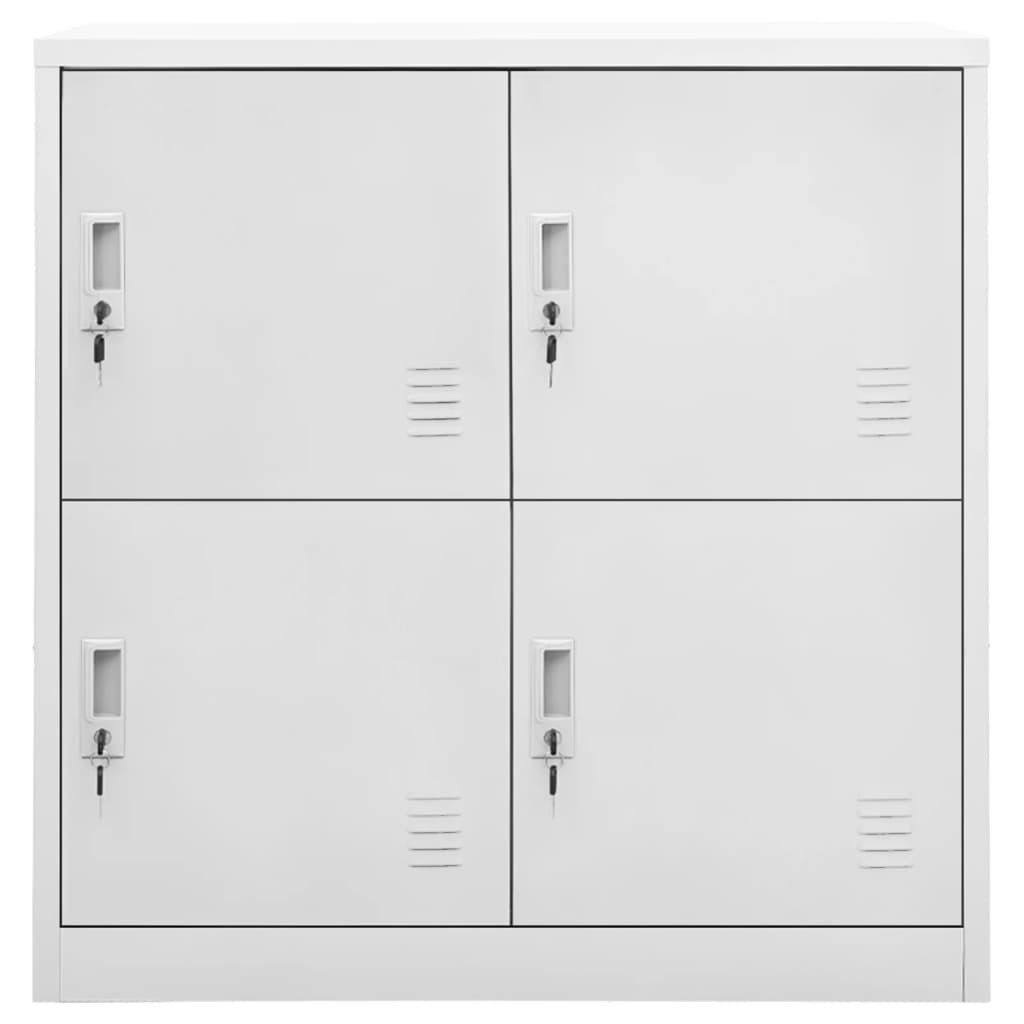 vidaXL Fächerschrank Schließfachschränke 2 Stk. Hellgrau günstig online kaufen