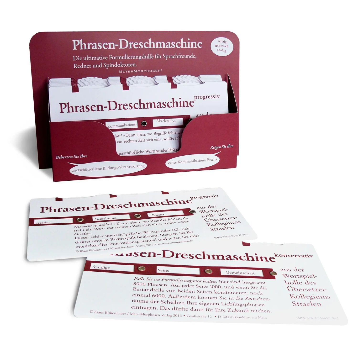 Metermorphosen Spiel Phrasendreschmaschine