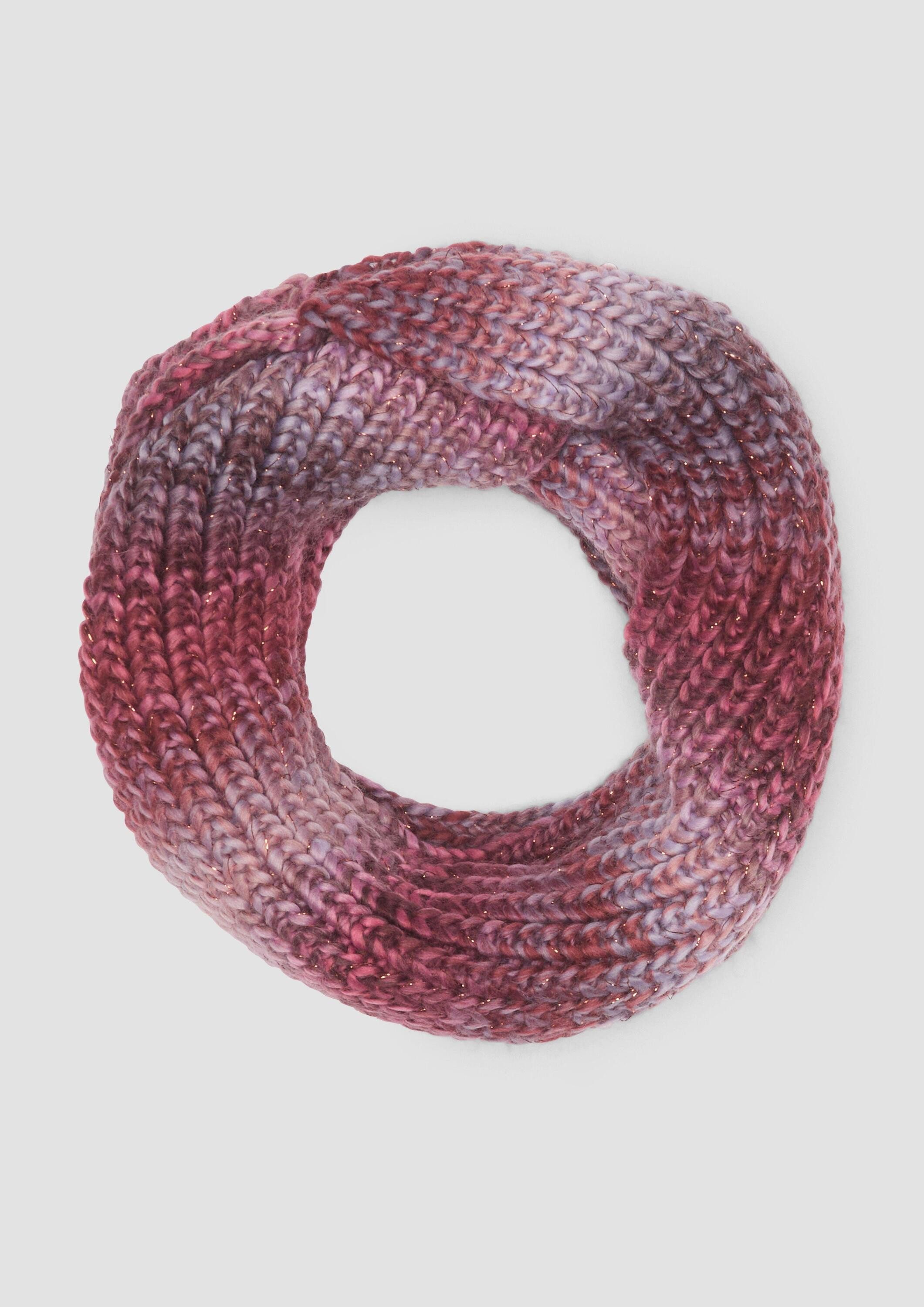 s.Oliver Loop Snood, Strick-Loop mit Farbverlauf und Glitzergarn