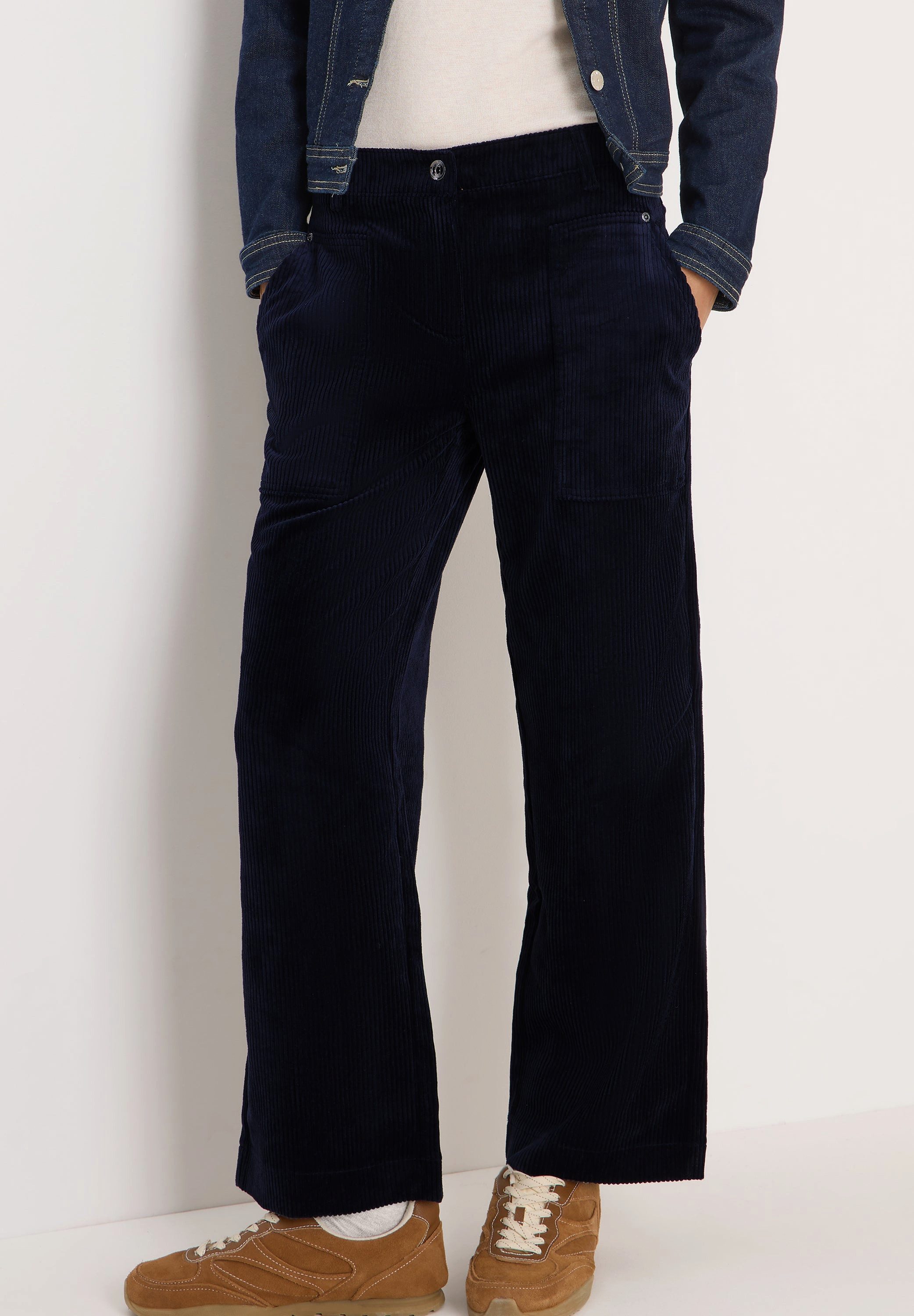 CECIL Cordhose Wide Leg Hose Style Neele (1-tlg) günstig online kaufen