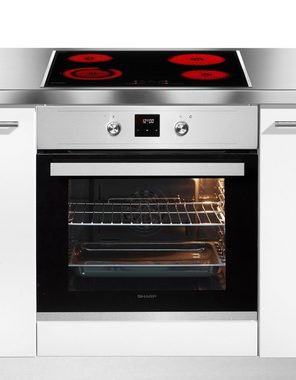 Sharp Backofen-Set Power-Set Edelstahl, mit Timerfunktion