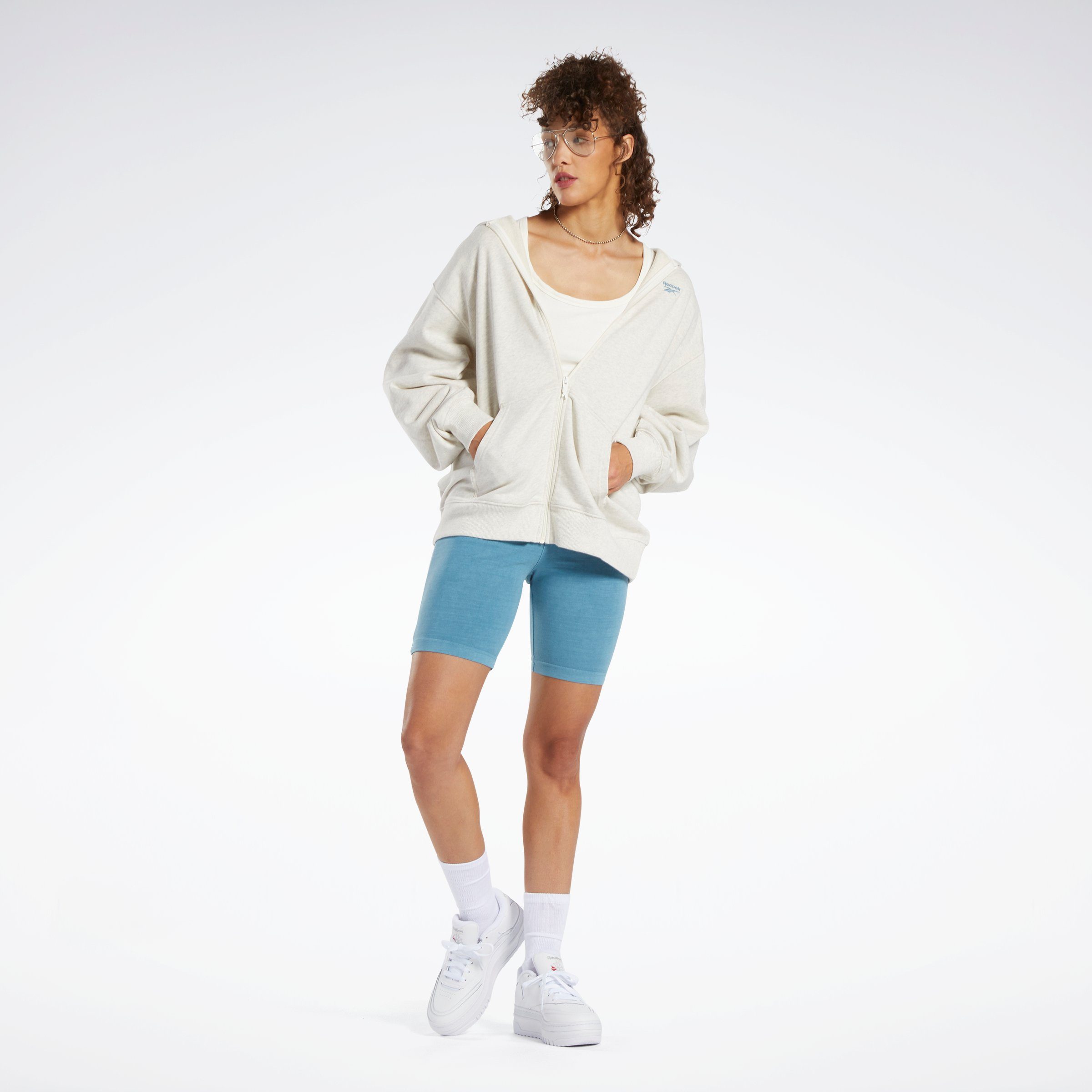 Reebok Classic Kapuzensweatjacke Reebok Classics Oversized Long Zip-Up Hoodie