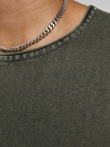 Jack & Jones Rundhalspullover JJELEO KNIT CREW NECK NOOS Baumwolle, regular fit