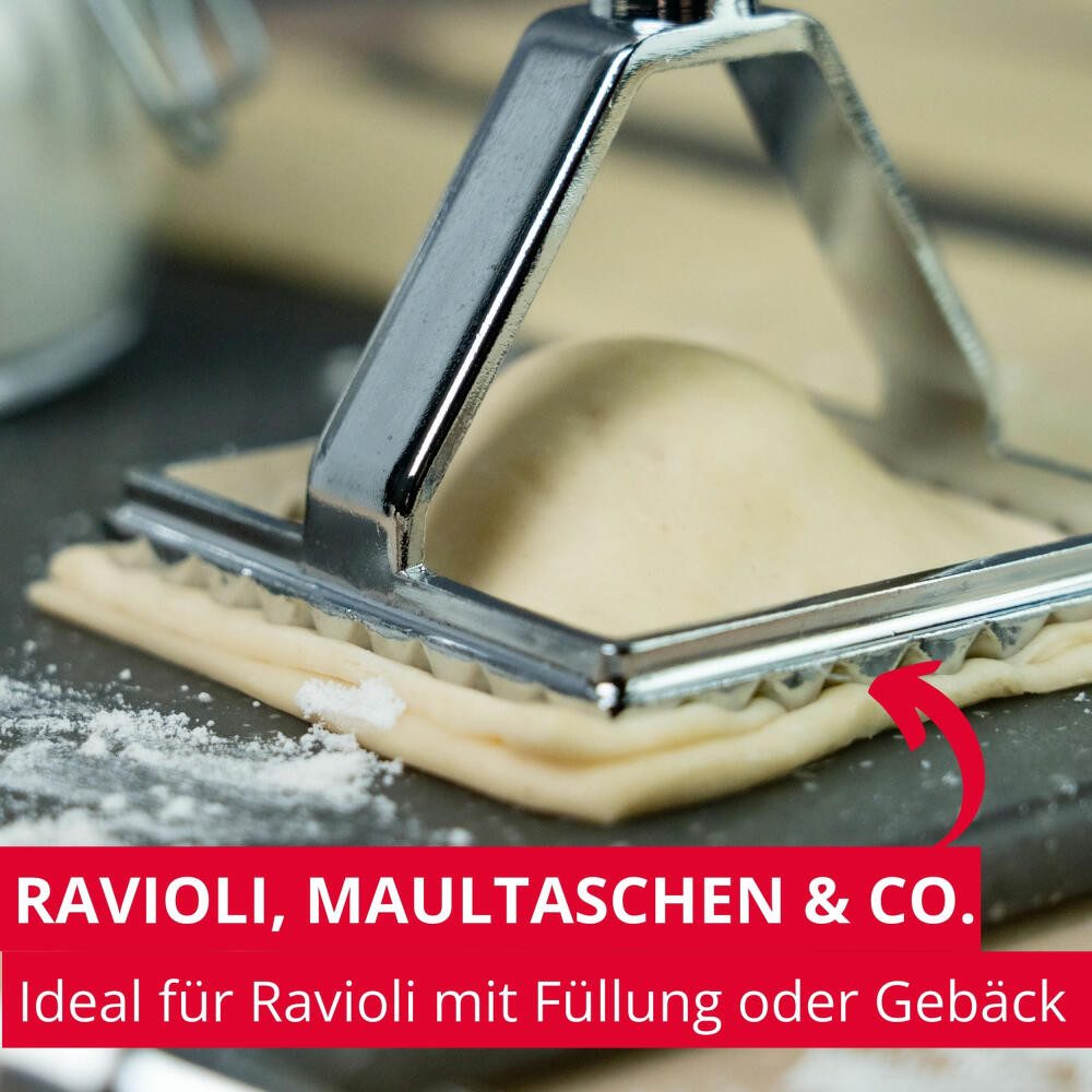 WESTMARK Ravioliform Ausstecher Giulia, Praktischer Quadrat-Ausstecher, 70 x 70 mm, langlebig, hochwertig, vielseitig