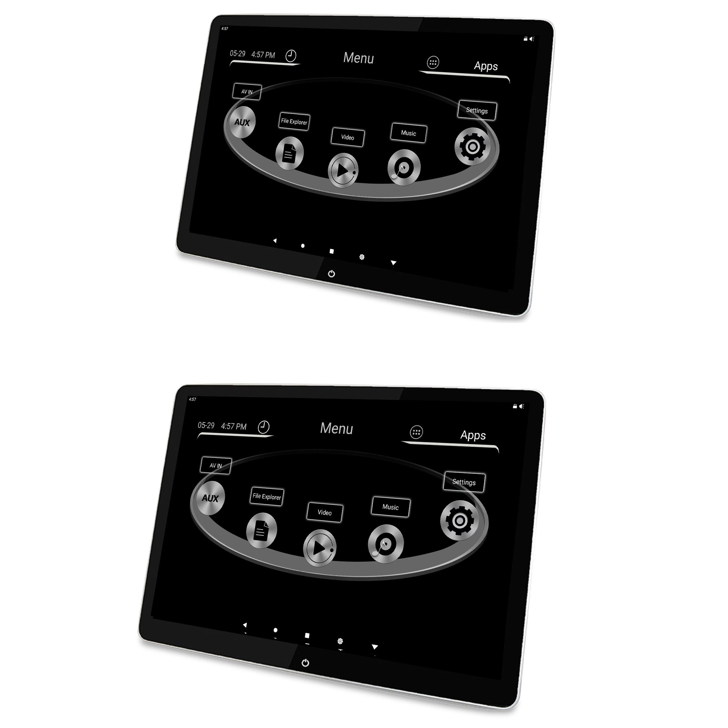 TAFFIO 2x 10.5" Touchscreen Android Kopfstützen Monitor 8+128GB SIM für Audi Navigationsgerät