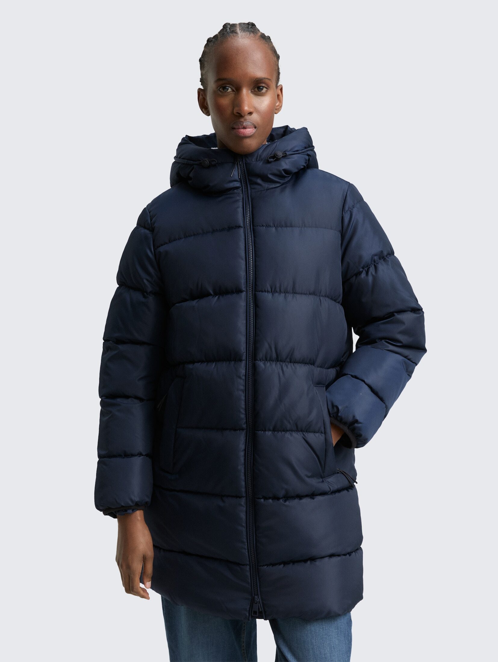 TOM TAILOR Denim Steppmantel Jacken Puffer-Mantel mit Kapuze günstig online kaufen