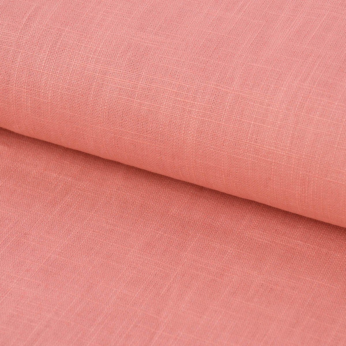 SCHÖNER LEBEN. Stoff Leinenstoff Meterware Baumwolle vorgewaschen einfarbig altrosa 140cm, allergikergeeignet,atmungsaktiv