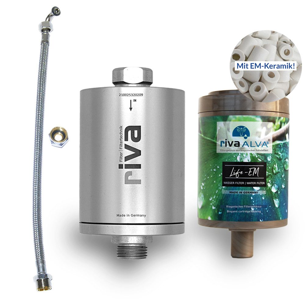 Wasserfilter rivaALVA Life EM Trinkwasserfilter inkl. Schlauchanschluss-Set