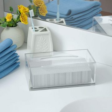 Lubgitsr Papiertuchbox Kosmetiktücherbox, Acryl Tücherbox, Tissue Box für Badezimmer (1 St)