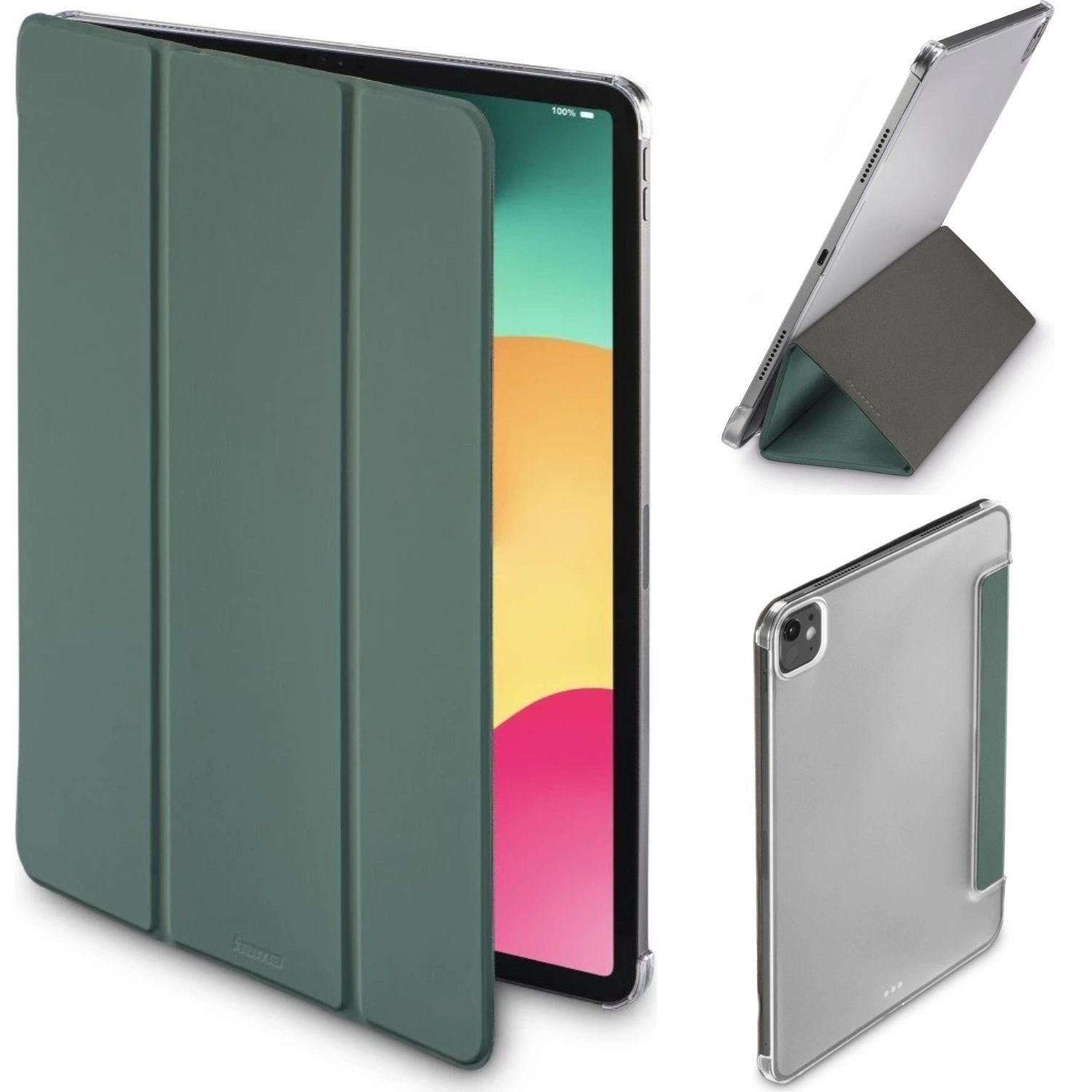 Hama Tablet-Hülle Hama Fold Clear Smart Book Case Tasche Cover Grün 13 Zoll, Ständer Schutz-Hülle Magnet für Apple iPad Pro13 M5 2025 / M4 2024 13"