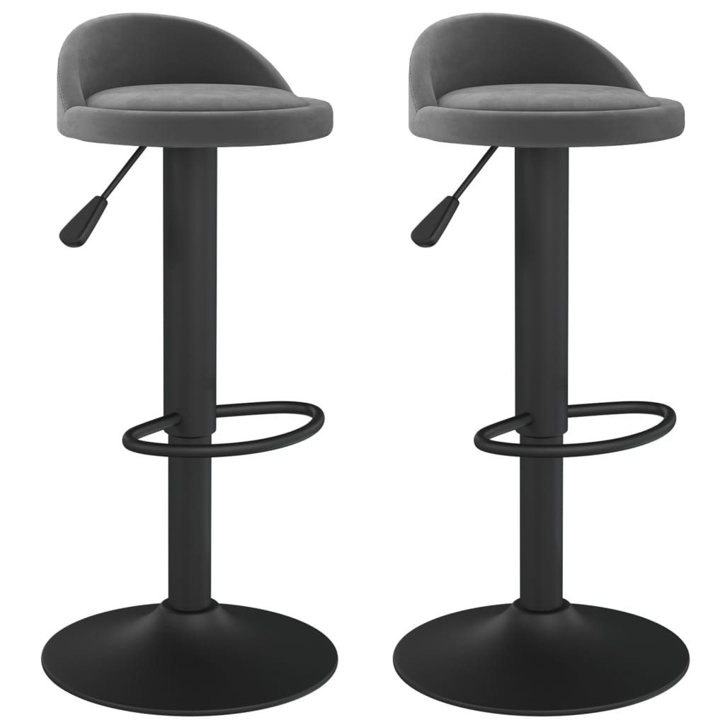 vidaXL Barhocker Barhocker 2 Stk. Dunkelgrau günstig online kaufen