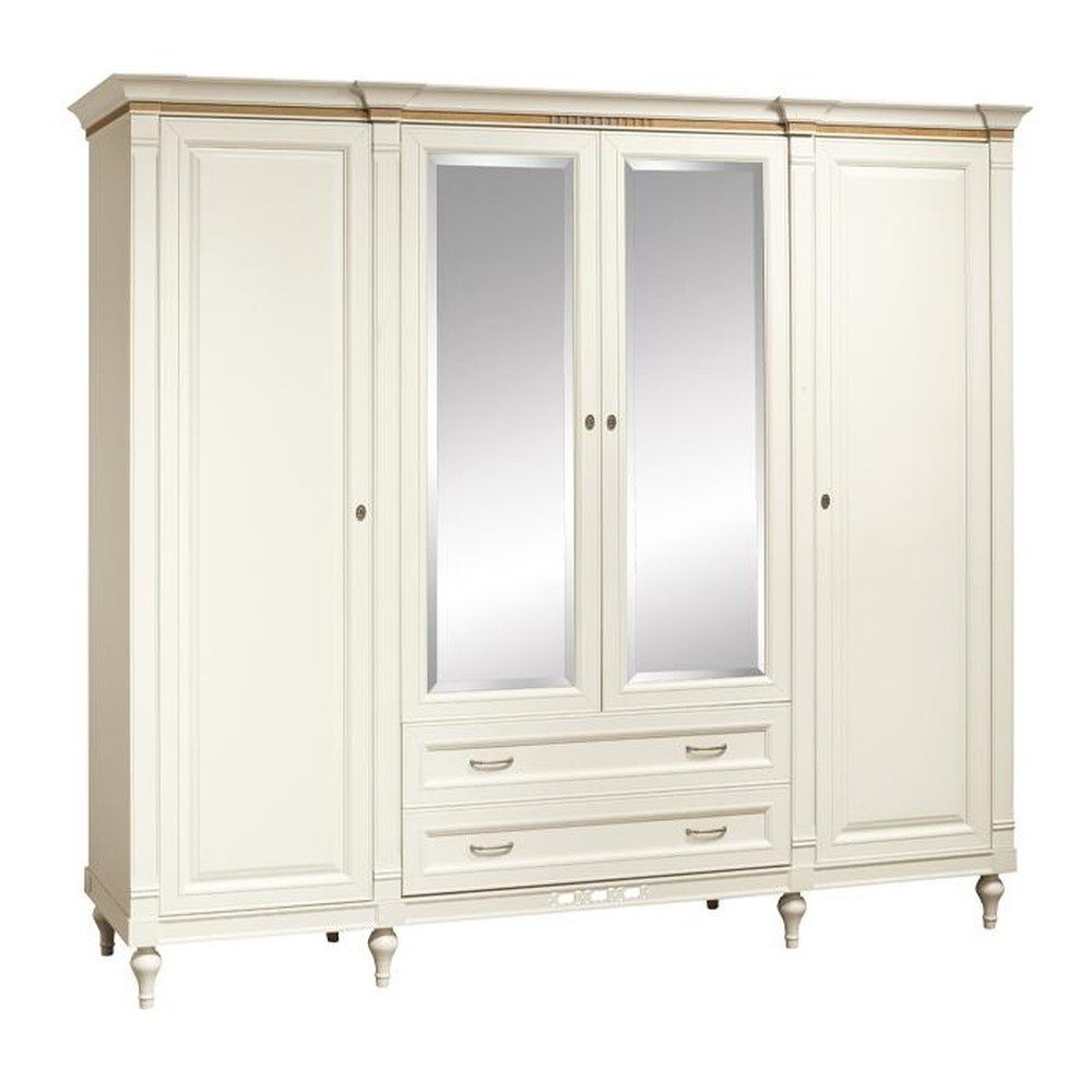 Kleiderschrank Art Deco Kleiderschrank aus Holz mit 4 Türen für das Schlafzimmer