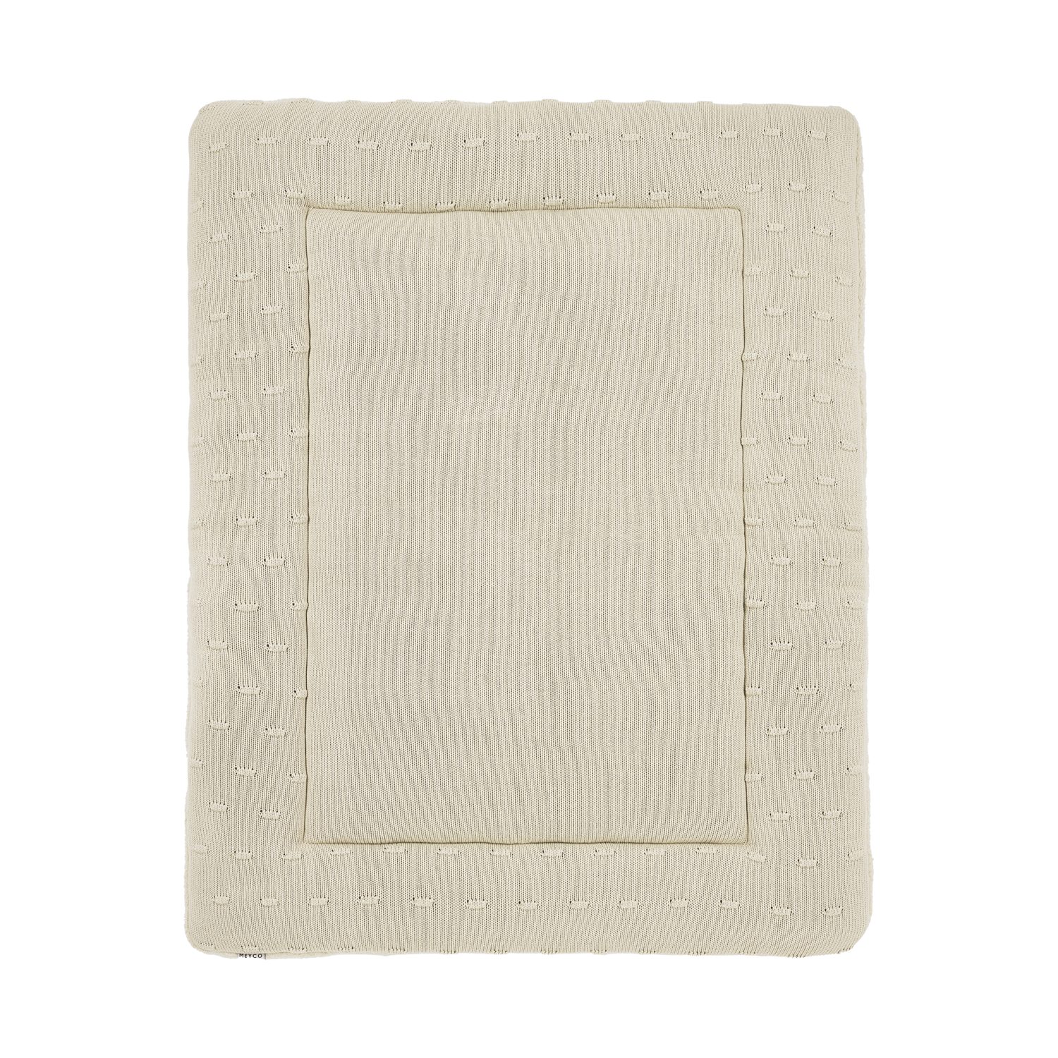 Meyco Baby Laufgittereinlage Knots Soft sand, (100% Baumwolle, 1-tlg), 77x97cm