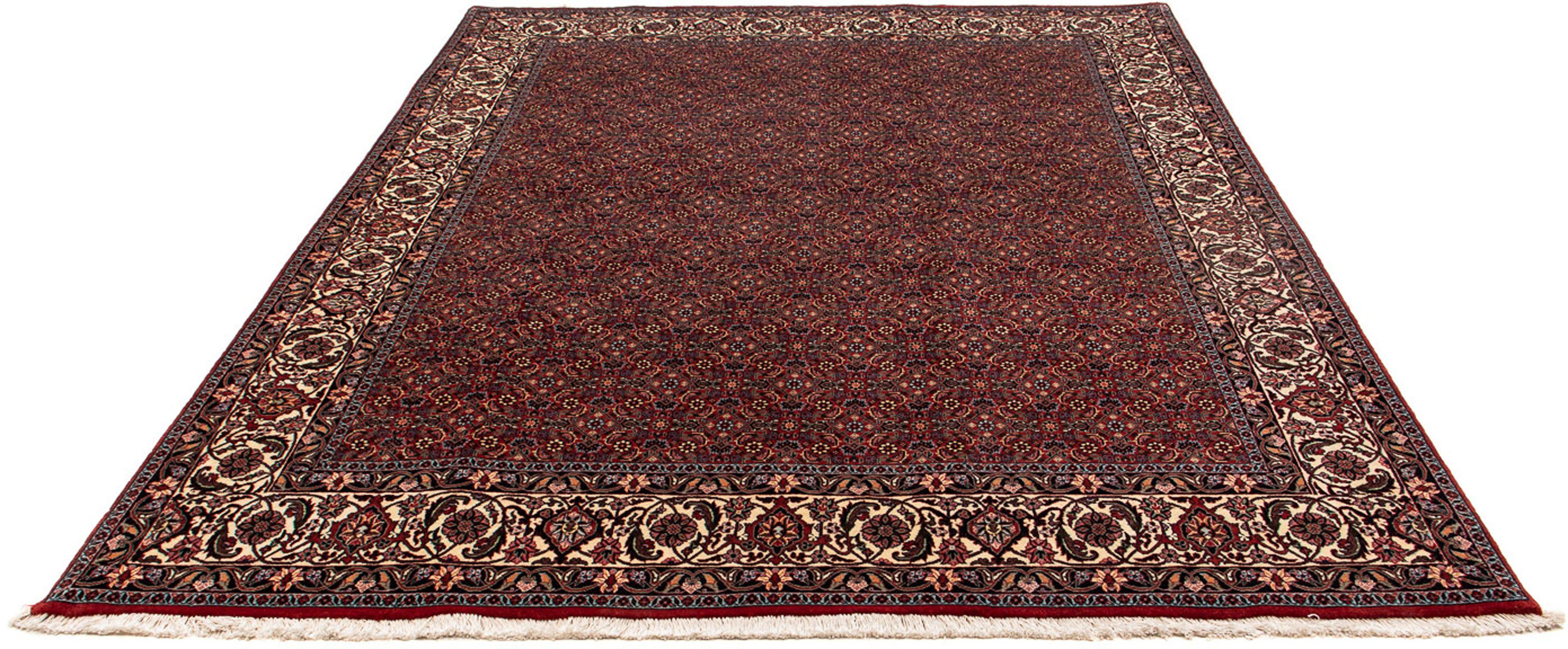 Orientteppich Perser - Bidjar - 254 x 198 cm - dunkelrot, morgenland, rechteckig, Höhe: 15 mm, Wohnzimmer, Handgeknüpft, Einzelstück mit Zertifikat