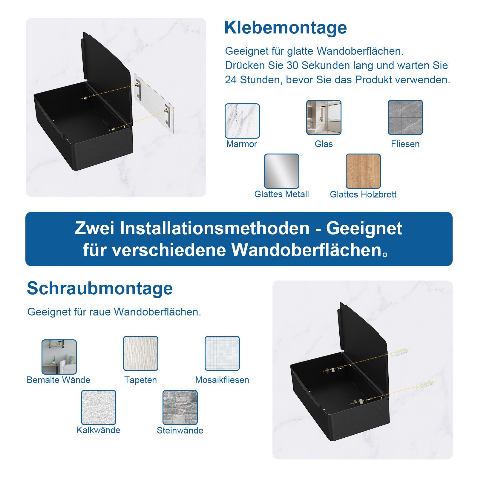 Comfy Mate Toilettenpapierhalter Selbstklebender Toilettenpapierhalter mit günstig online kaufen