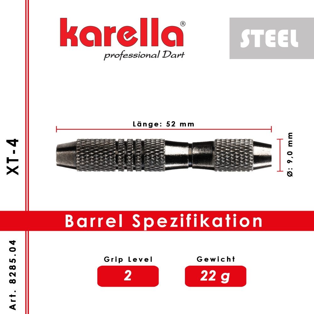 Karella Dartpfeil Steeldart Karella XT-4 22g - Hochwertiger Tungsten Dart. – Bild 5 von 5