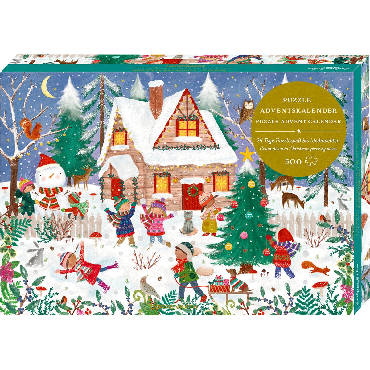 Coppenrath Настенный календарь Puzzle-Adventskalender – Fröhliche Winterzeit