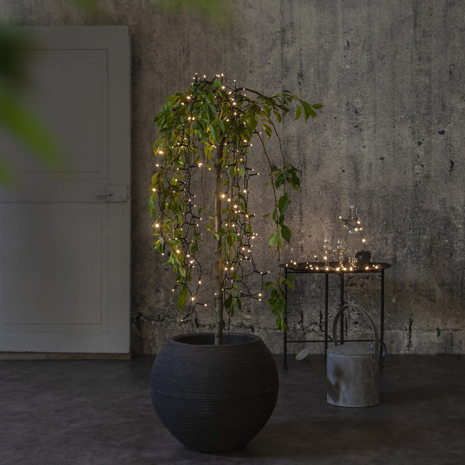 STAR TRADING LED-Lichterkette Weihnachten für Außen Garten Tannenbaum 40LED 2,8m Batterie Timer, 40-flammig