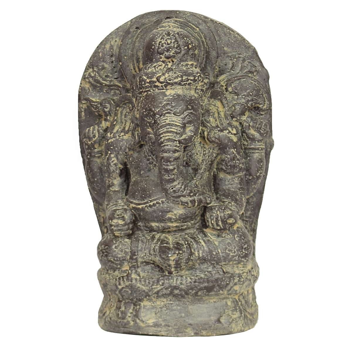 Oriental Galerie Dekofigur Ganesha Gartenfigur aus Steinguss ca. 27 cm (1 St), traditionelle Herstellung in Handarbeit im Ursprungsland