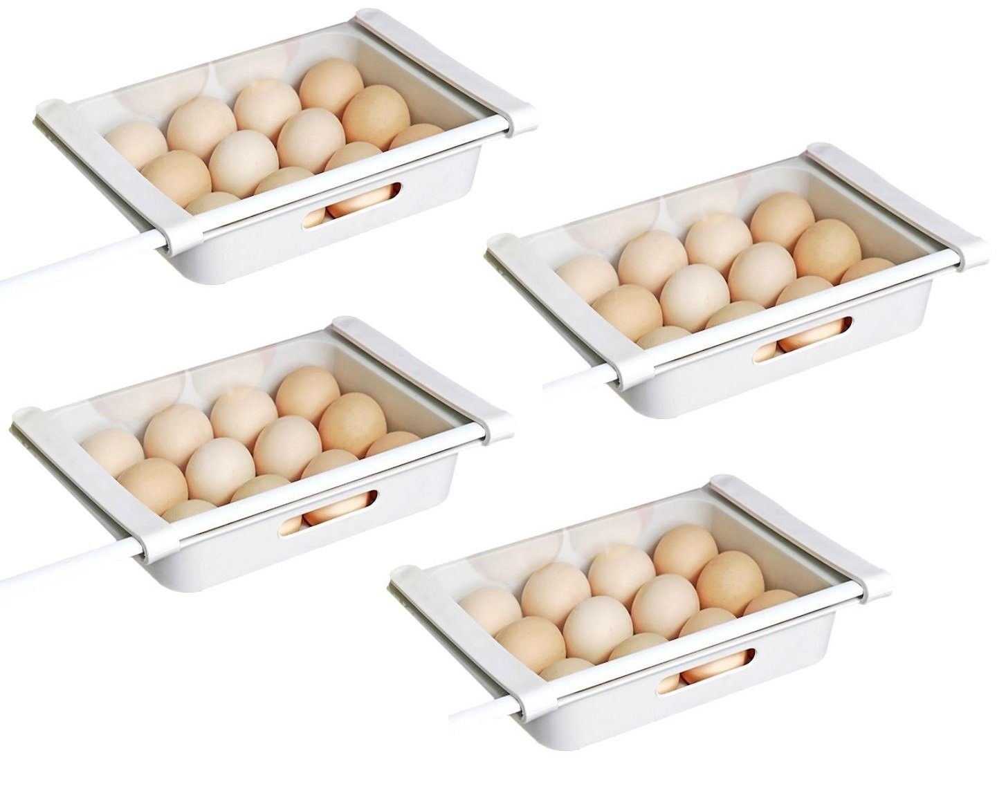 Eierbehälter Pizzaschneider für BAYLI Eierablage Pack Kühlschrank Organizer 4er Kühlschrank