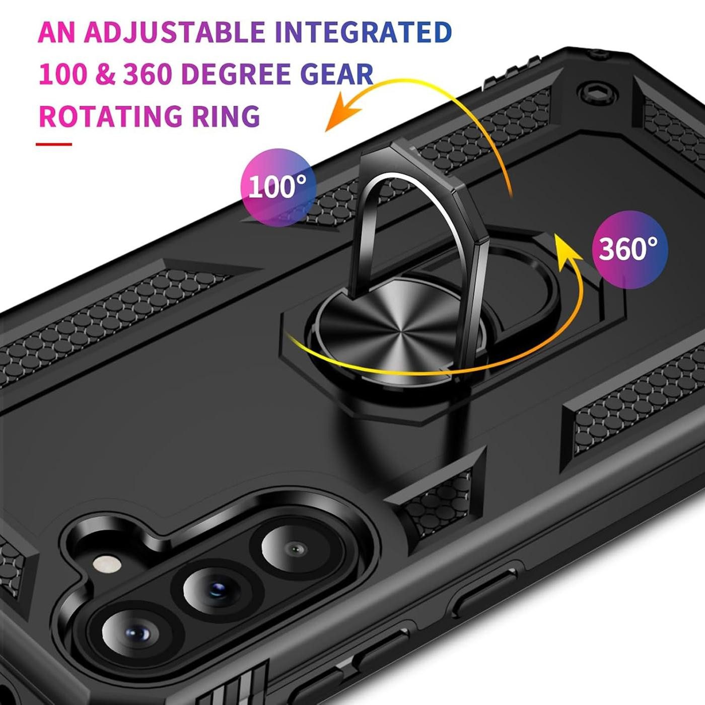 CoolGadget Handyhülle Armor Shield Case für Samsung Galaxy A37 5G 6,7 Zoll, Outdoor Cover mit Magnet Ringhalterung Handy Hülle für Samsung A37 5G – Bild 5 von 5