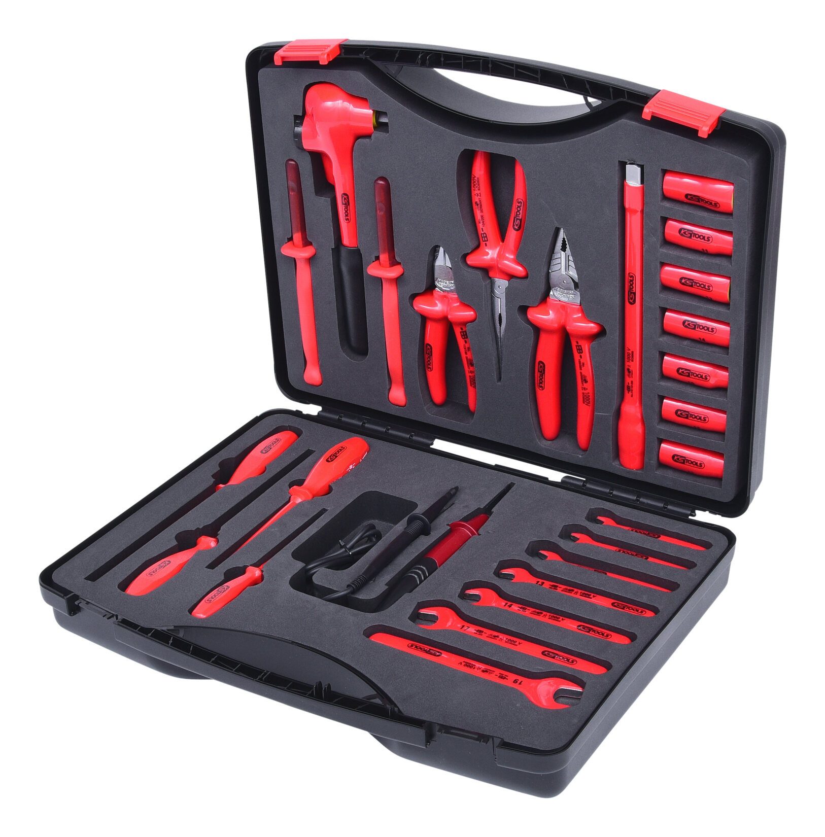 KS Tools Инструментset, (26-tlg), Инструментsatz mit isolierten Инструментen, 26-teilig
